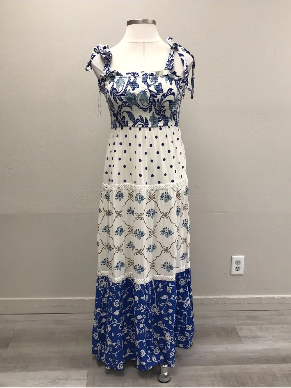 Tulip Creations Multi-Pattern Tiered Maxi Sundress - New - Size XL